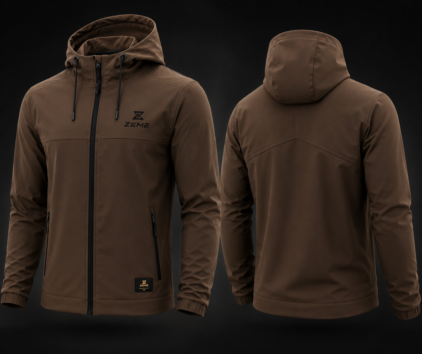 ZEME Premium Dark Grey Fleece Hoodie